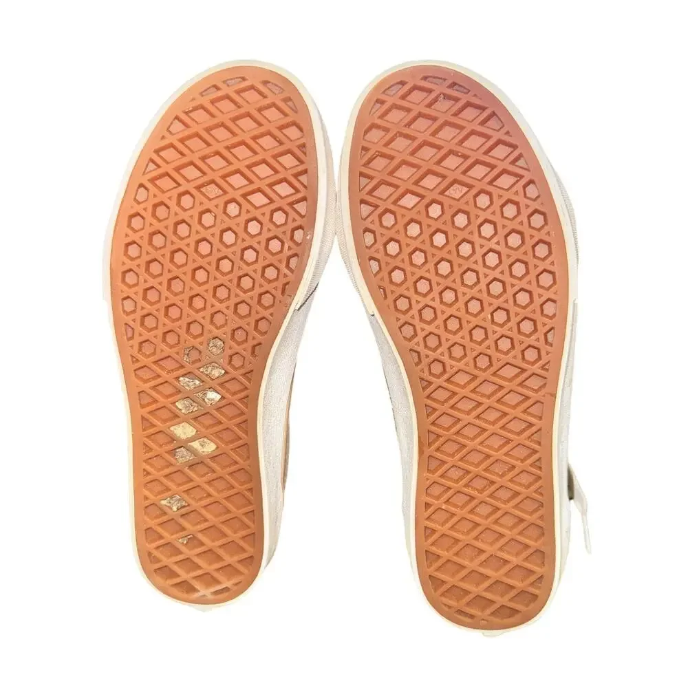 Vans Old Skool Off The Wall Sneakers Girl's Size 3 Gold Glitter Lace Up Shoes